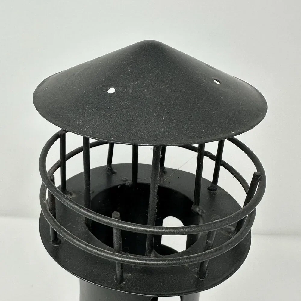 Vintage Metal Lighthouse Lantern Candle Holder Nautical Coastal Home Decor